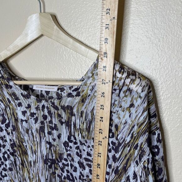 Pookie &Sebastian Womens Leopard Print Blouse Size Small - Picture 8 of 9